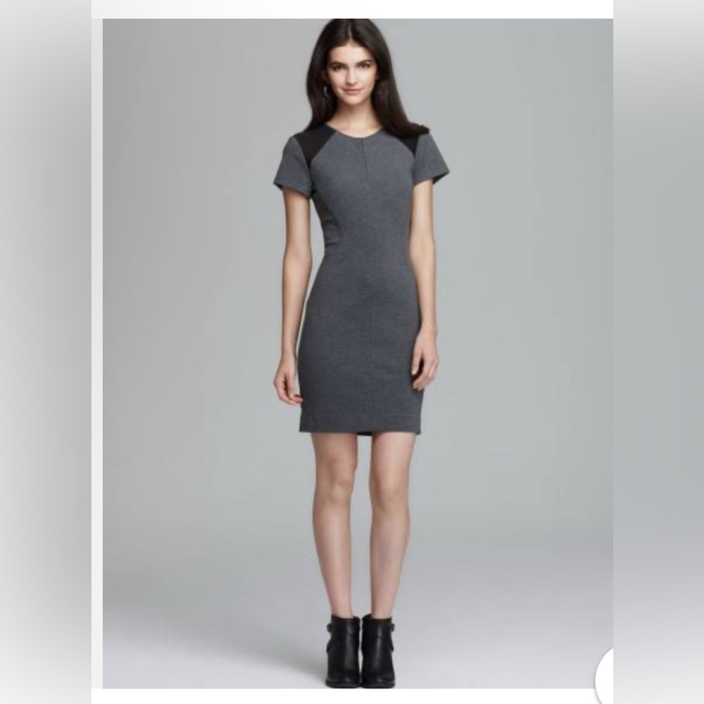 Diane von Furstenberg Grey Slate Black Havana S/10 Dress